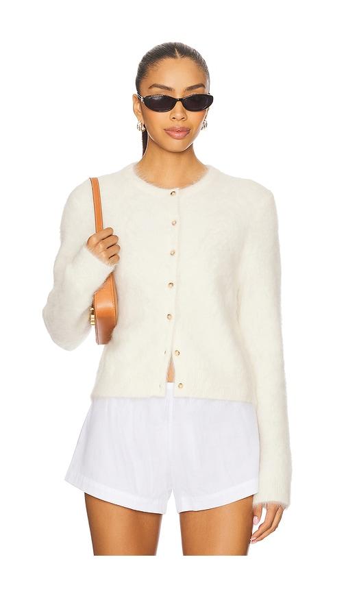 Soft Goat Alpaca Cardigan in White by SOFT GOAT