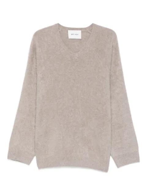 brushed v-neck sweater by SOFT GOAT