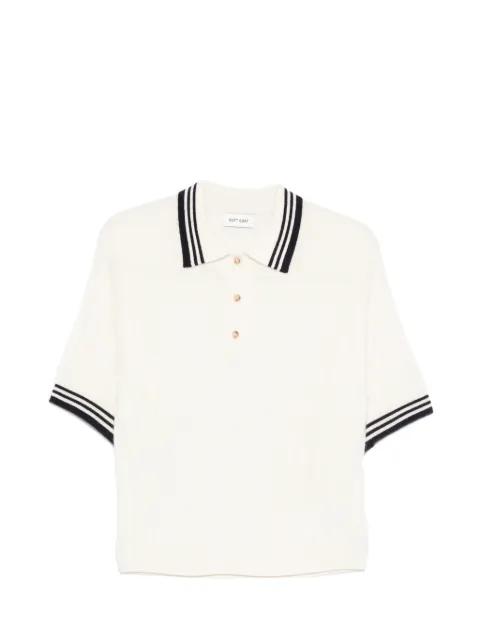 striped-detail polo top by SOFT GOAT
