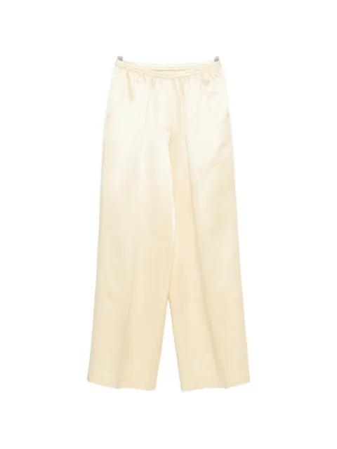 wide-leg silk-blend trousers by SOFT GOAT