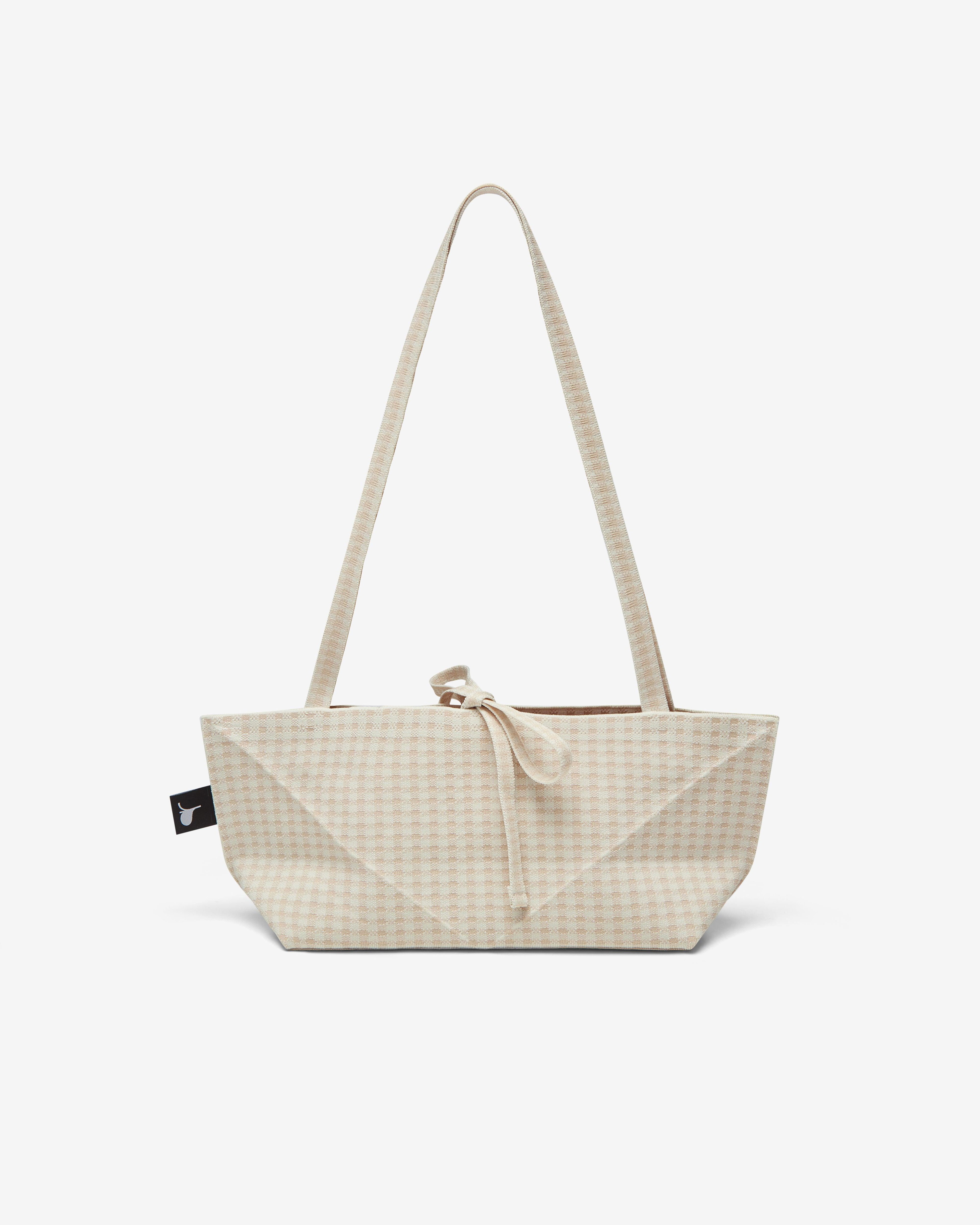 softromaine - Women's Square Origami Knit Rectangle Bag - (Petit Sand) by SOFTROMAINE