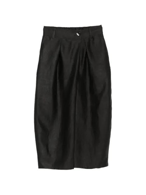 pleated silk trousers by SOH