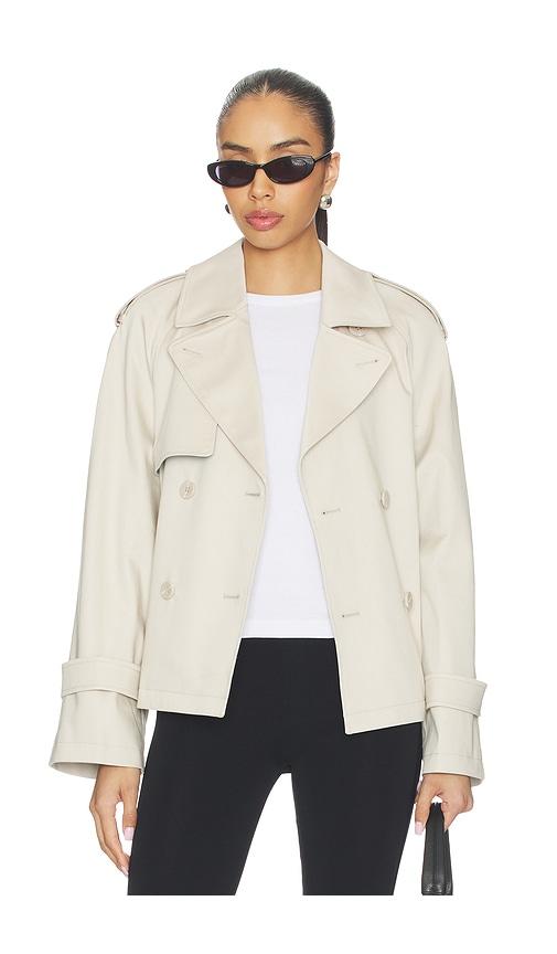 Soia & Kyo Juliette Short Trench Coat in Beige by SOIA&KYO