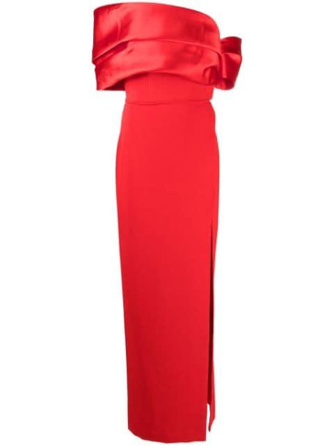 Alexis off-shoulder gown by SOLACE LONDON