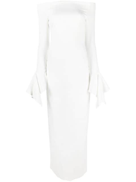 Amalie off-shoulder maxi dress by SOLACE LONDON