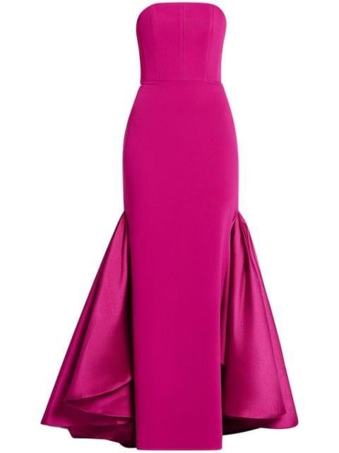 Jodi draped strapless gown by SOLACE LONDON