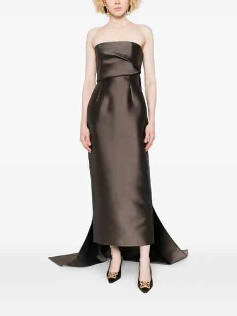 Kiki strapless slit maxi dress by SOLACE LONDON