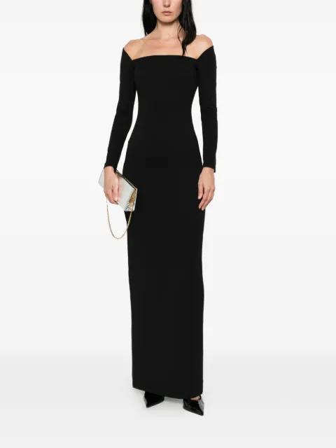 Lolita square-neck long-sleeves maxi dress by SOLACE LONDON