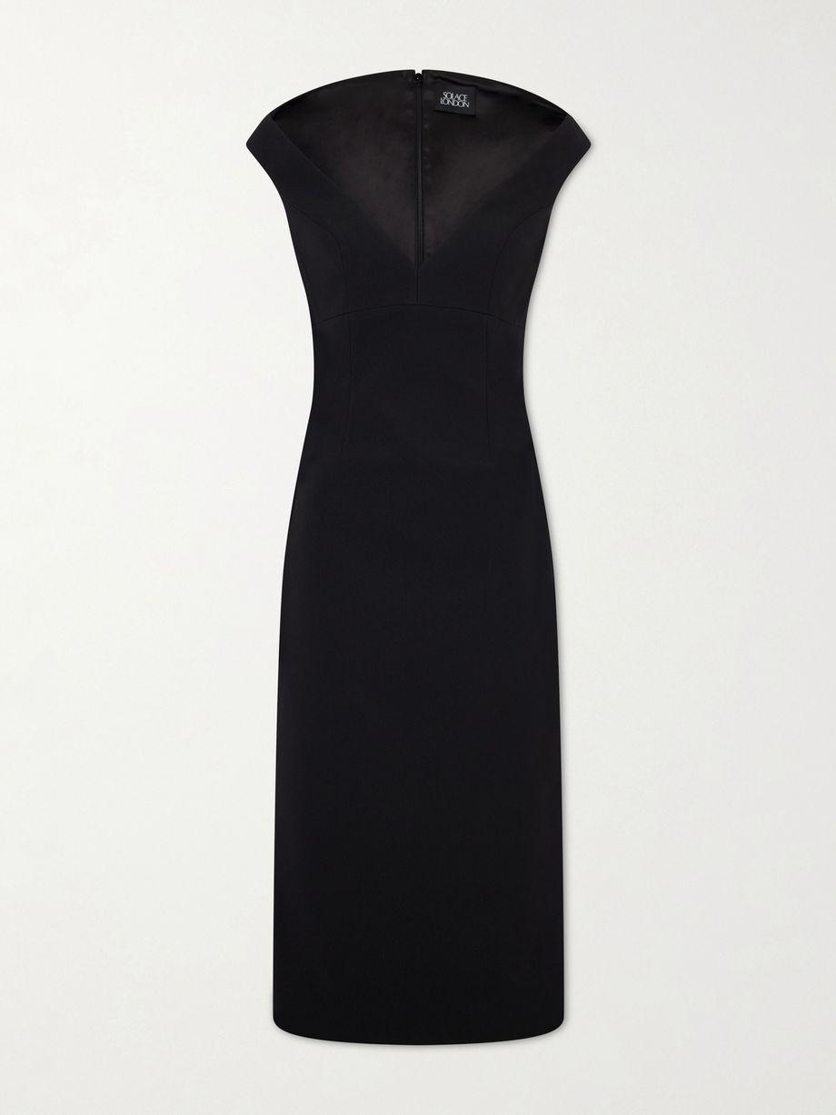 Monica crepe midi dress by SOLACE LONDON