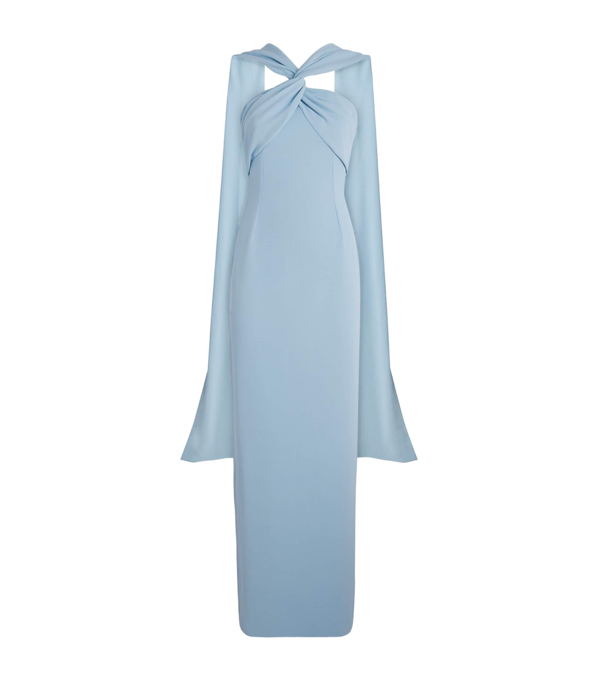 Solace London Crepe Twisted Rona Gown by SOLACE LONDON