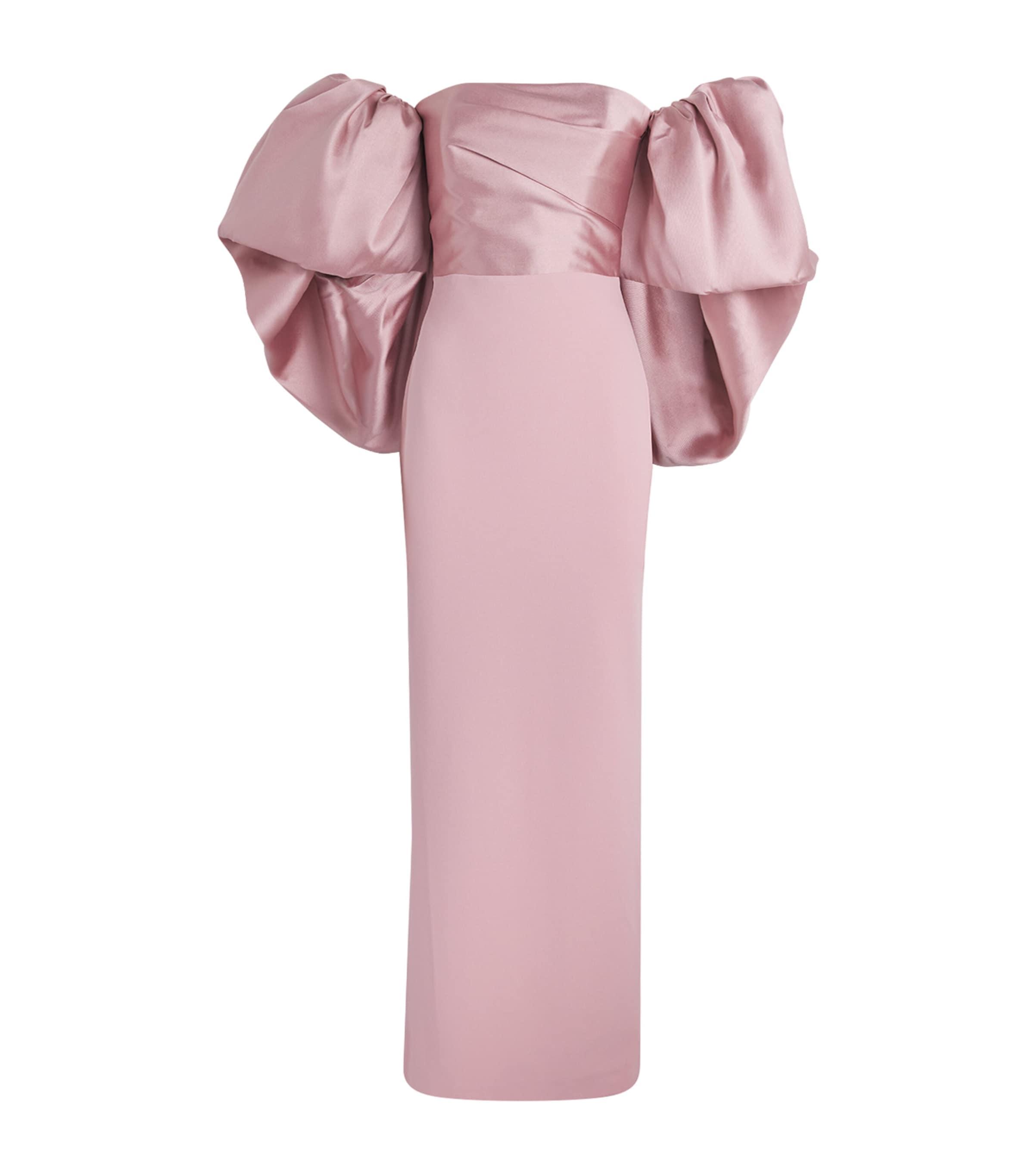 Solace London Satin-Trim Floris Gown by SOLACE LONDON