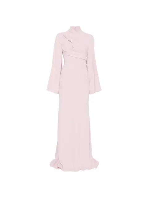 Swinton draped long-sleeves maxi dress by SOLACE LONDON