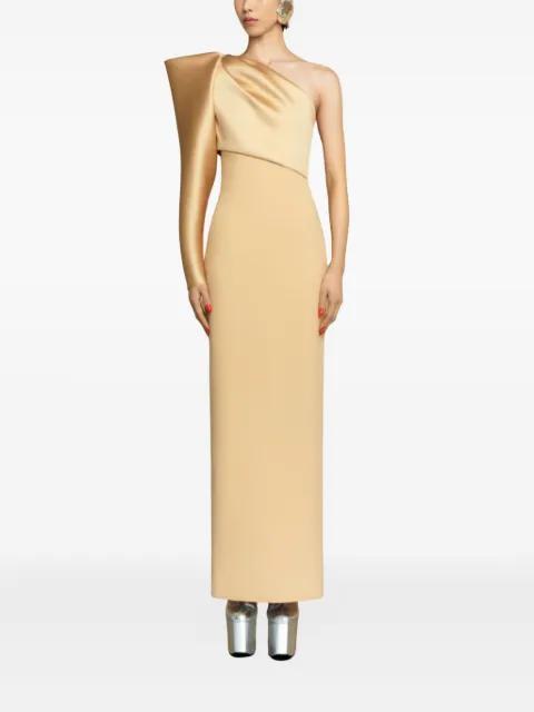 Tally satin-sleeve maxi dress by SOLACE LONDON