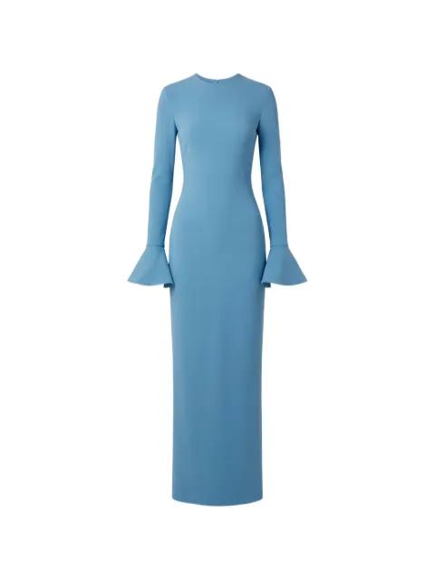 The Alicia maxi flared-cuff dress by SOLACE LONDON