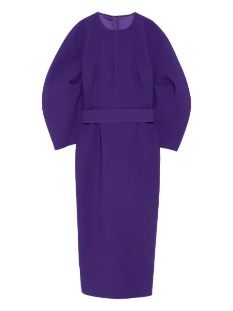 The Allegra puff-sleeve belted maxi dress by SOLACE LONDON