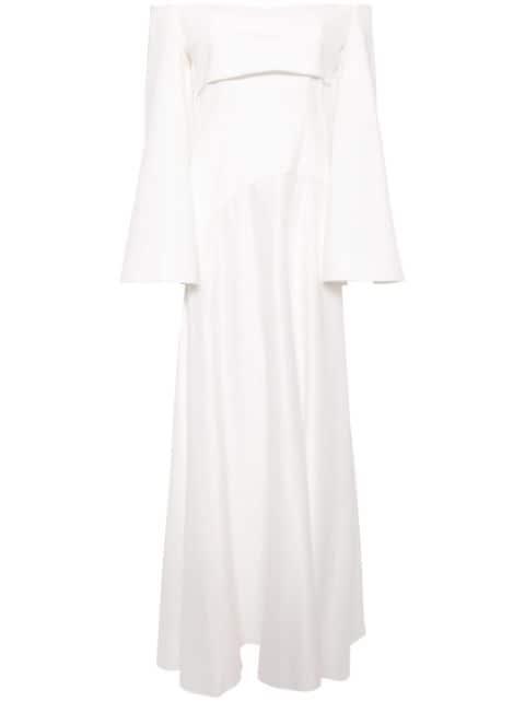 The Rina off-shoulder gown by SOLACE LONDON