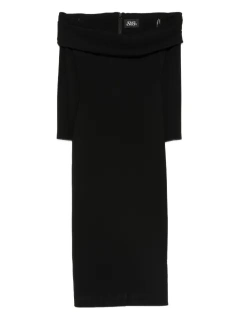 The Yuni off-shoulder midi dress by SOLACE LONDON