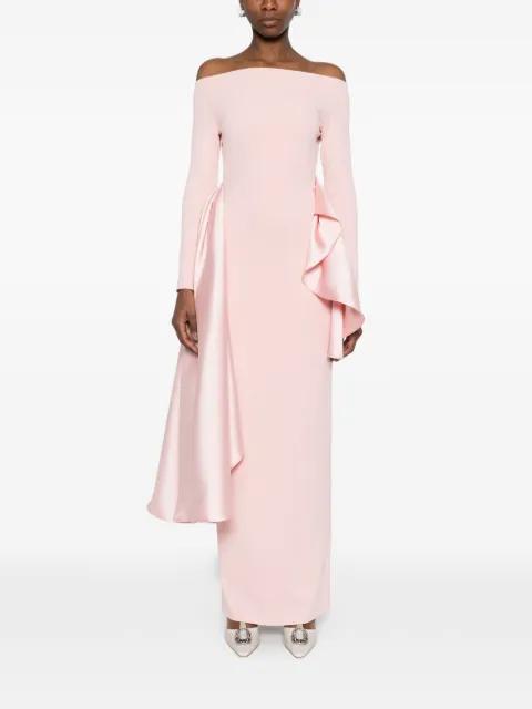 ruffled long sleeve maxi dress by SOLACE LONDON