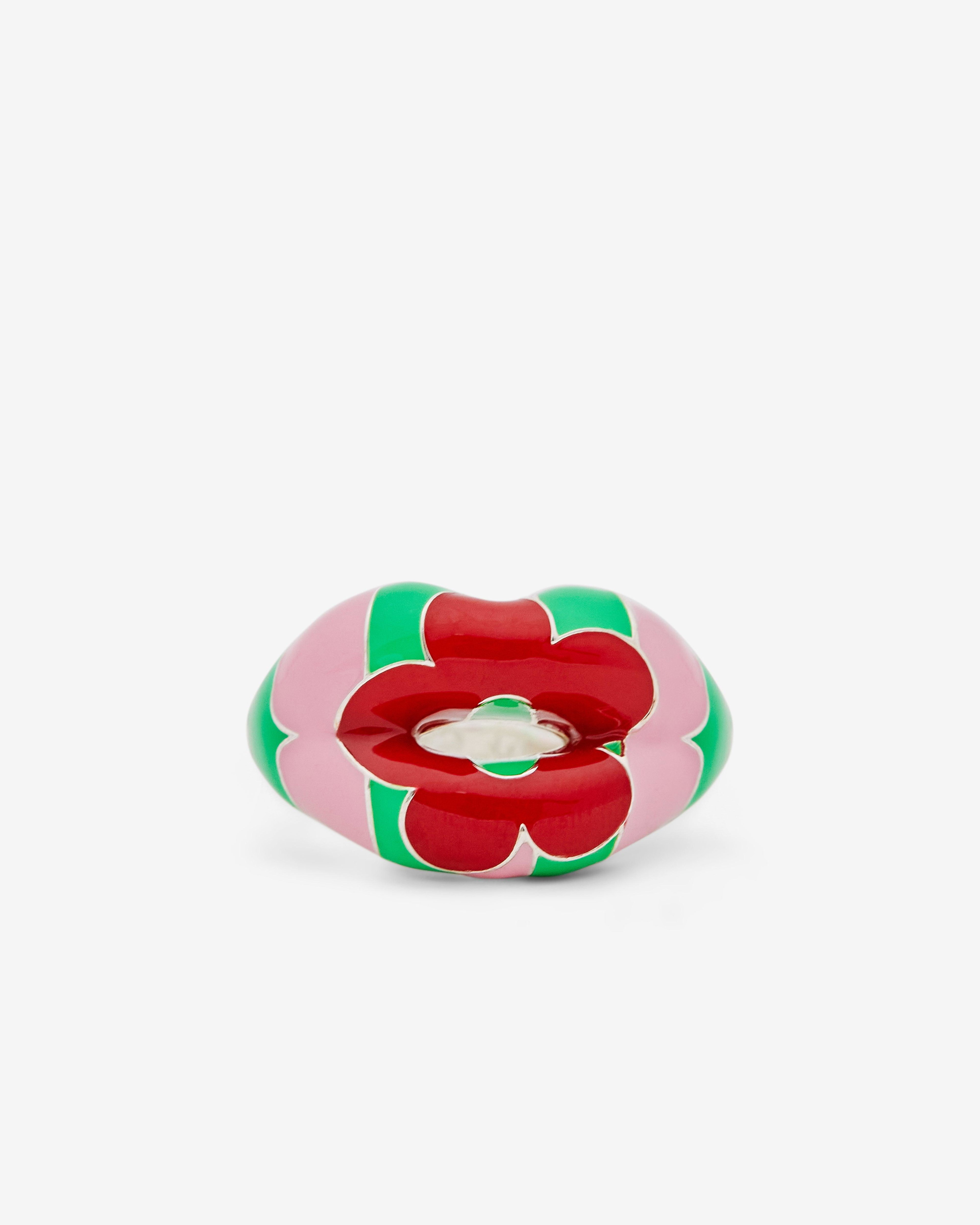 Solange - Hotlips Edie Parker Ring - (Pink And Green) by SOLANGE LTD
