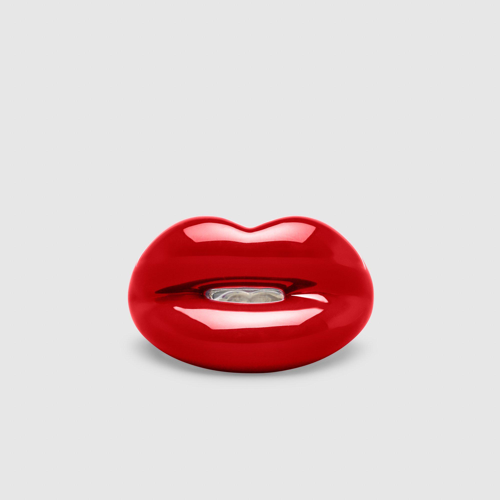 Solange - Hotlips Ring In Classic Red by SOLANGE LTD