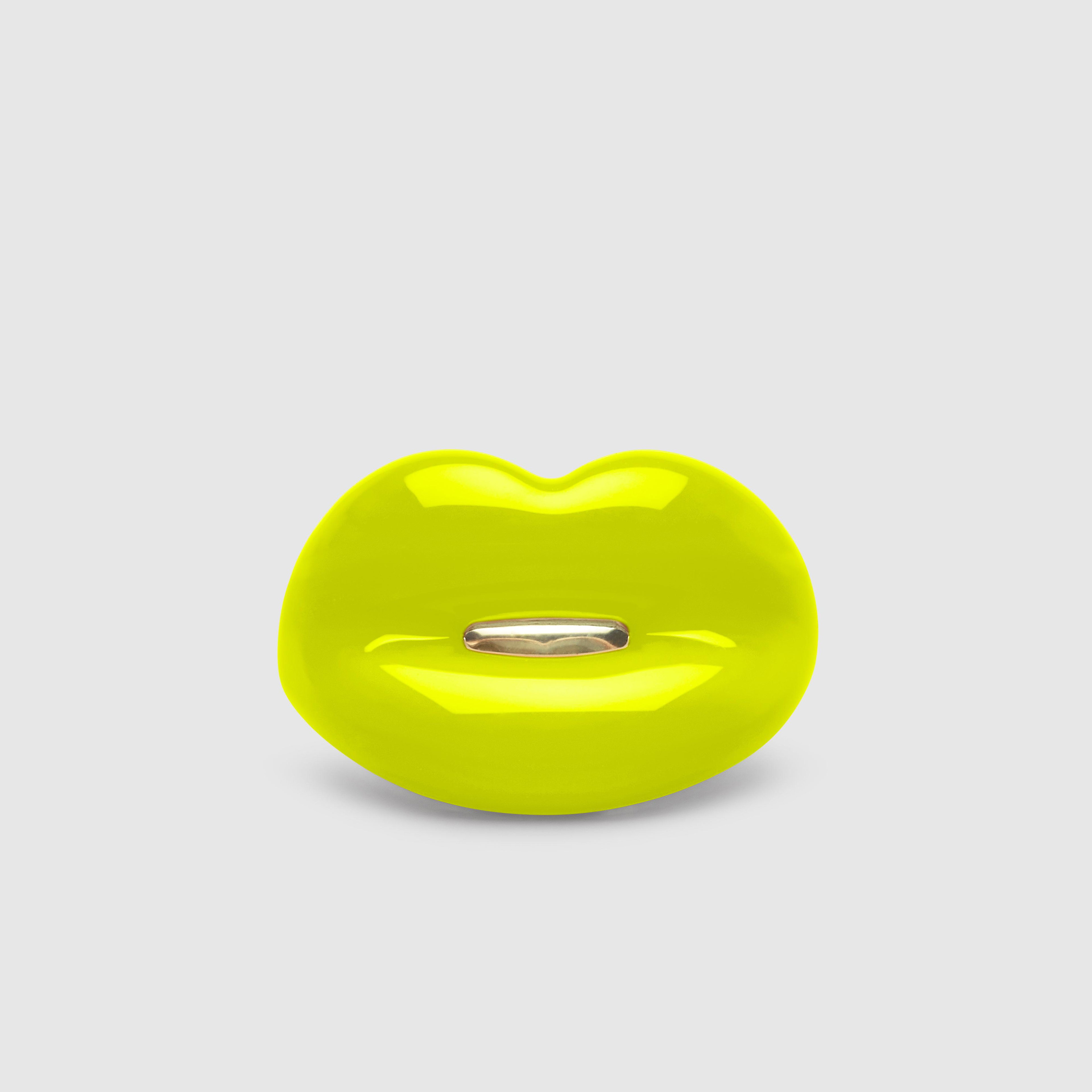Solange - Neon Yellow Hotlips Ring by SOLANGE LTD