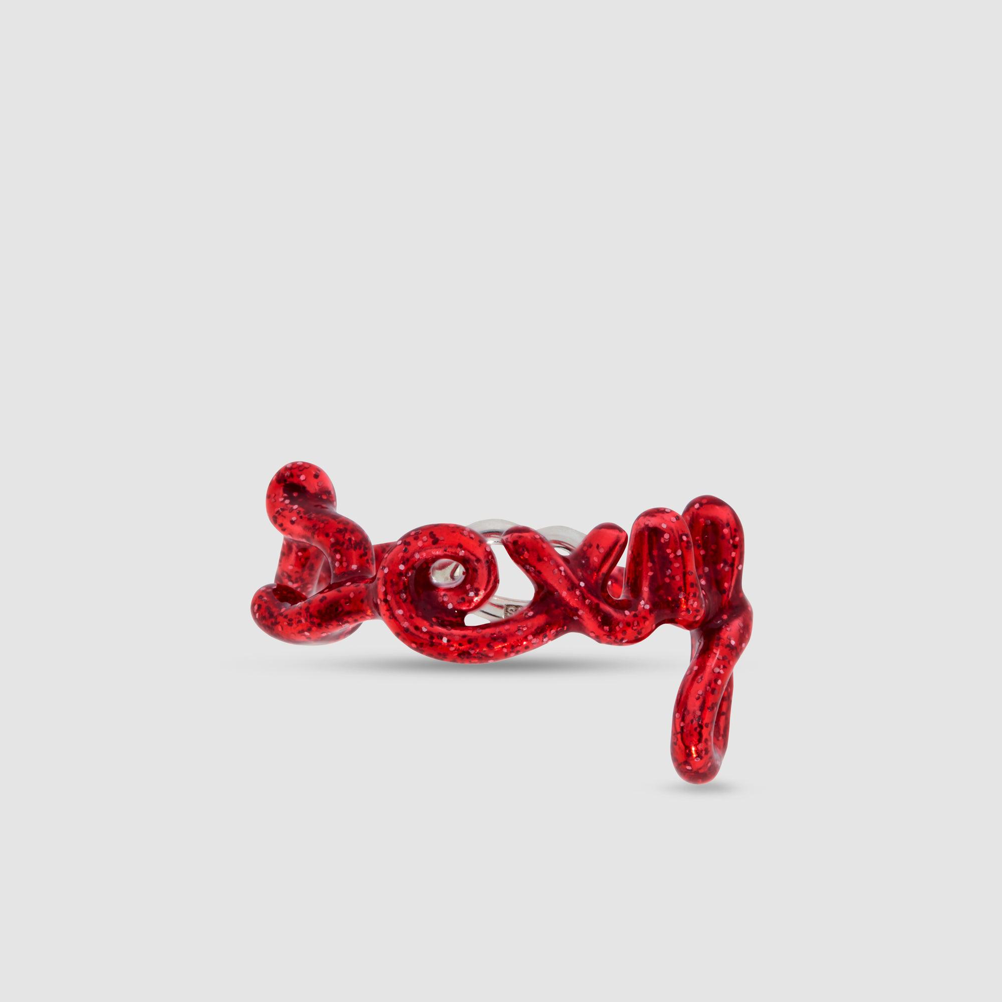 Solange - Sexy Hotscripts Ring in Glitter Red by SOLANGE LTD