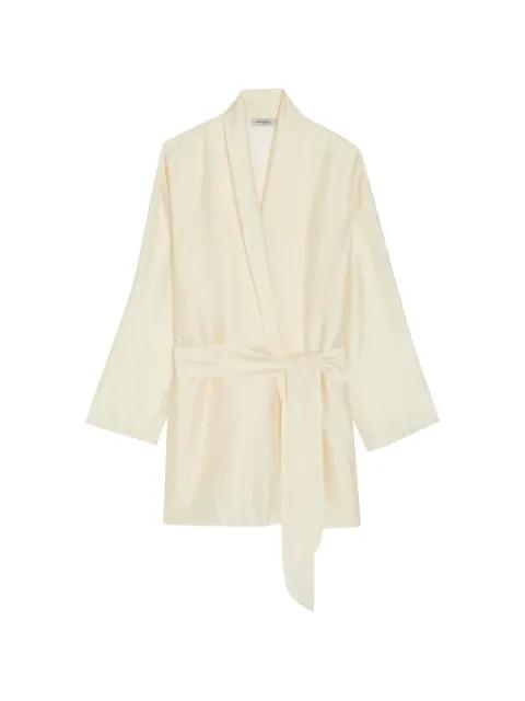 Alma belted wrap-style jacket by SOLAQUA