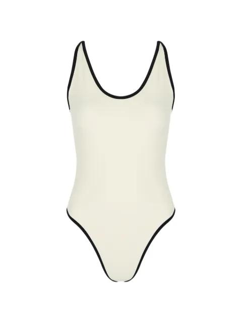 Swim I contrast-trim swimsuit by SOLAQUA