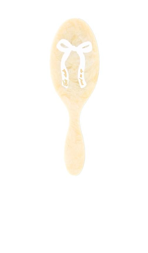 Solar Eclipse Hand-Painted Bridal Bow Amazing Hair Day Brush in Cream by SOLAR ECLIPSE