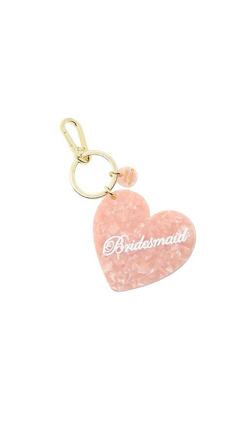 Solar Eclipse Hand-Painted Bridesmaid Bag Charm & Keychain in Pink by SOLAR ECLIPSE