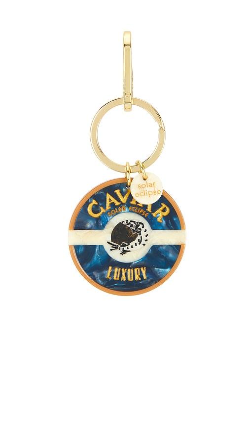 Solar Eclipse Hand-Painted Caviar Bag Charm + Keychain in Blue by SOLAR ECLIPSE