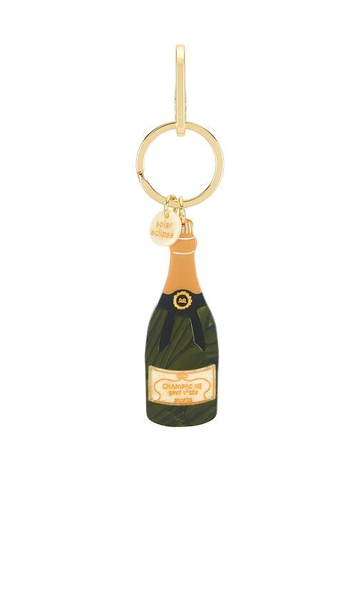 Solar Eclipse Hand-Painted Champagne Bag Charm + Keychain in Green by SOLAR ECLIPSE
