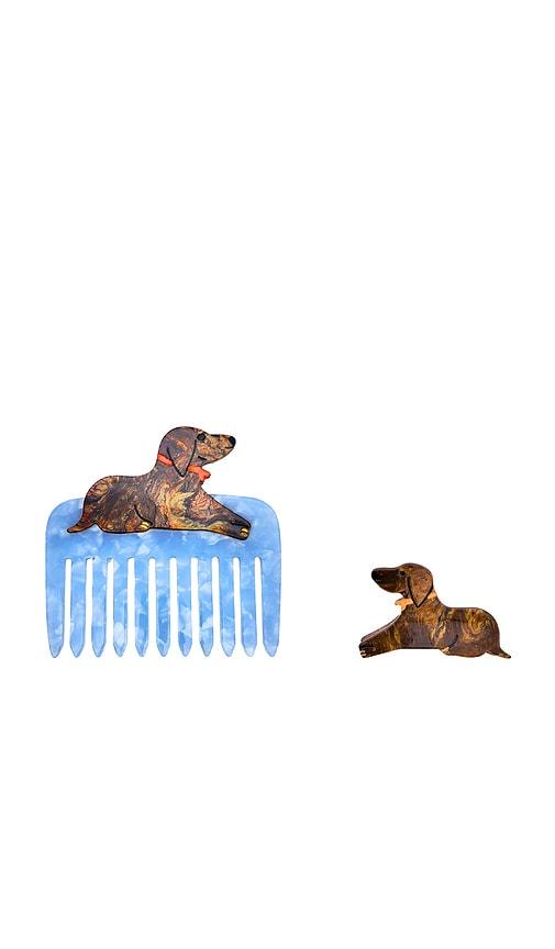 Solar Eclipse Hand-Painted Dachshund Handbag Heroes Edit Gift Set in Beauty by SOLAR ECLIPSE