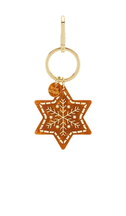 Solar Eclipse Hand-Painted Gingerbread Star Bag Charm + Keychain in Red by SOLAR ECLIPSE