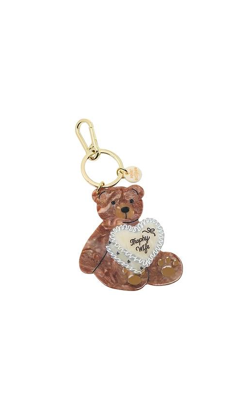 Solar Eclipse Hand-Painted Trophy Wife Cake Bear Bag Charm & Keychain in Brown by SOLAR ECLIPSE
