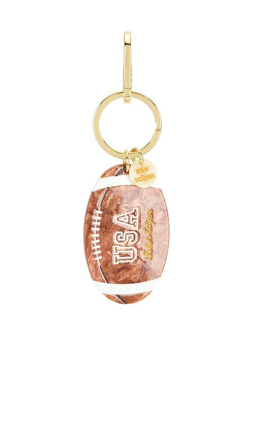 Solar Eclipse Hand-Painted Vintage Football Bag Charm in Metallic Bronze by SOLAR ECLIPSE