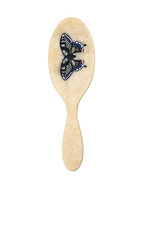 Solar Eclipse Hand-painted Swallowtail Amazing Hair Day Brush in Beauty by SOLAR ECLIPSE