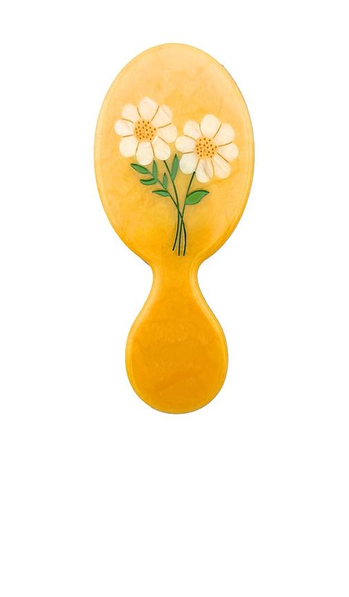 Solar Eclipse Hand-painted Vintage Daisy Handbag Hero Brush in Yellow by SOLAR ECLIPSE