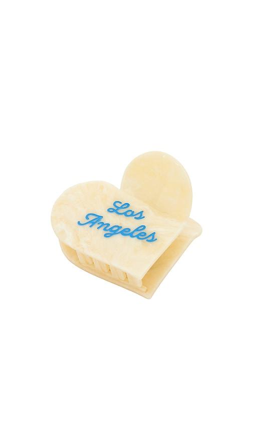 Solar Eclipse x Revolve Hand-Painted Los Angeles Heart Claw Hair Clip in Beauty: Multi by SOLAR ECLIPSE