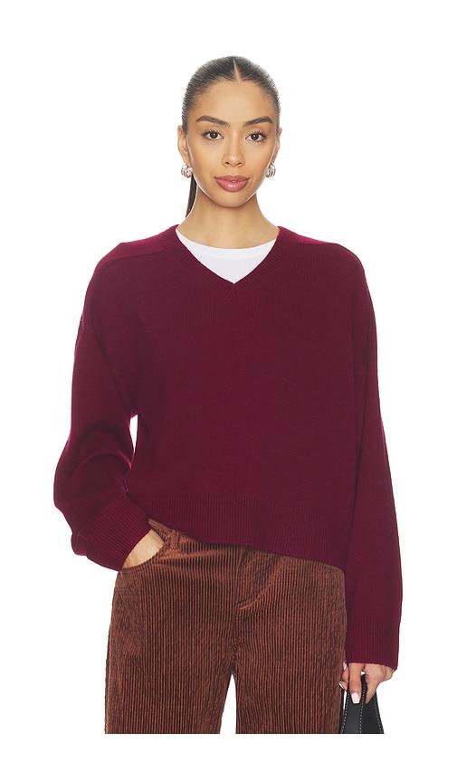 Sold Out NYC The Cashmere V-Neck in Burgundy by SOLD OUT NYC