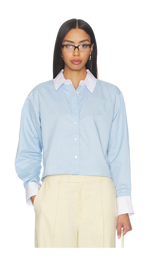Sold Out NYC The Cropped Everything Shirt in Baby Blue by SOLD OUT NYC