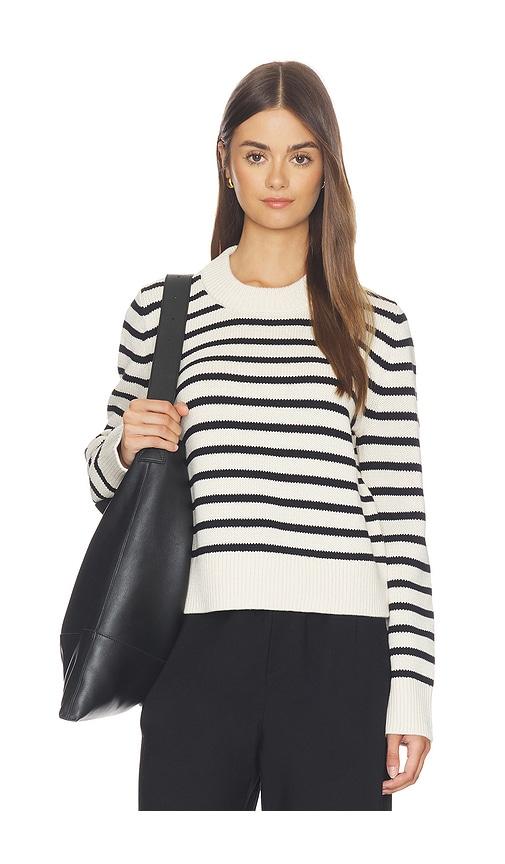 Sold Out NYC The Favorite Crew Sweater in Black,Cream by SOLD OUT NYC