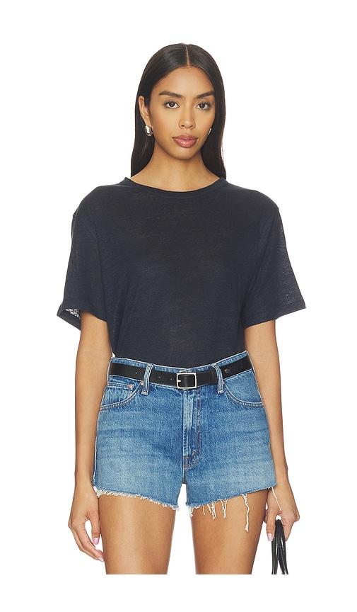 Sold Out NYC The Linen Perfect Tee in Navy by SOLD OUT NYC