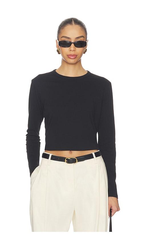 Sold Out NYC The Long Sleeve Perfect Tee in Black by SOLD OUT NYC