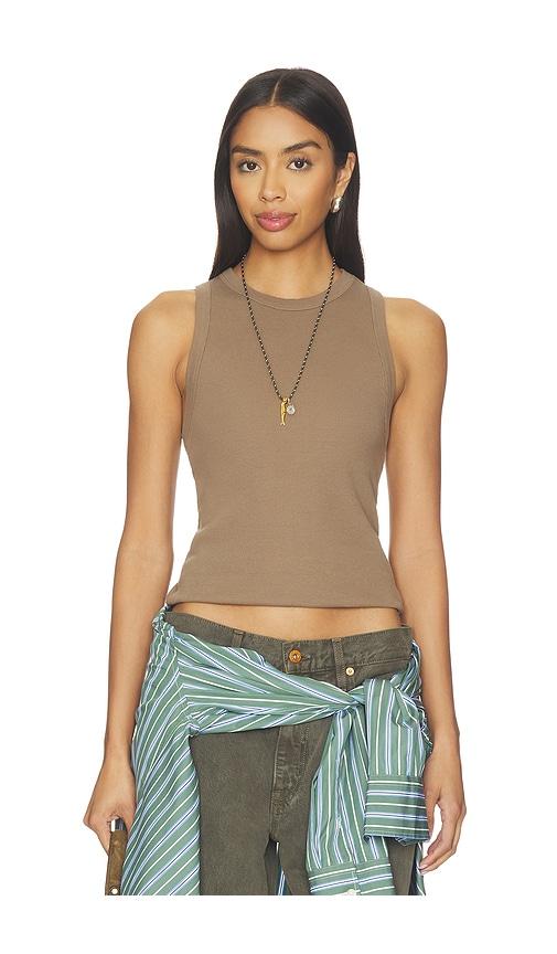 Sold Out NYC The Not So Basic Tank in Brown by SOLD OUT NYC