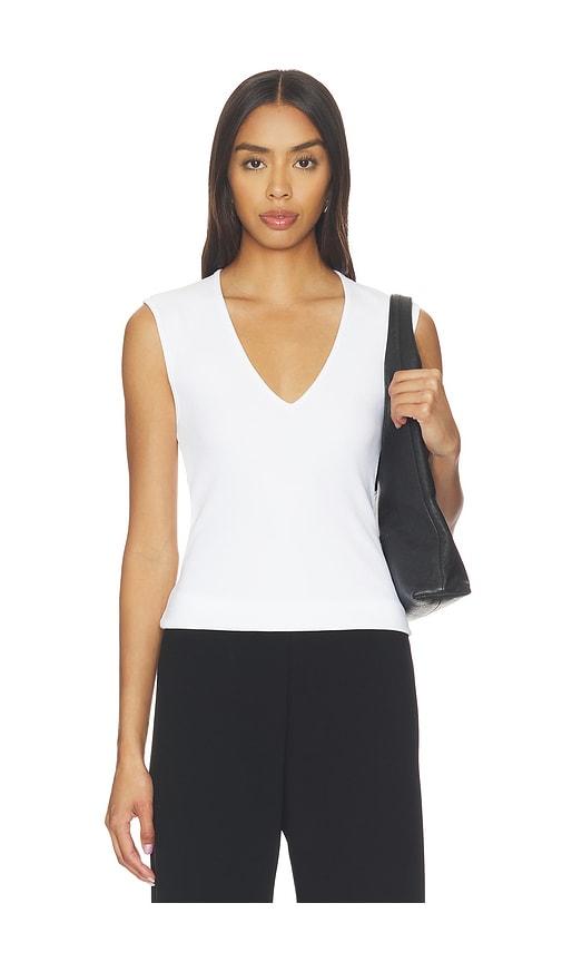 Sold Out NYC The V-neck Tank in White by SOLD OUT NYC
