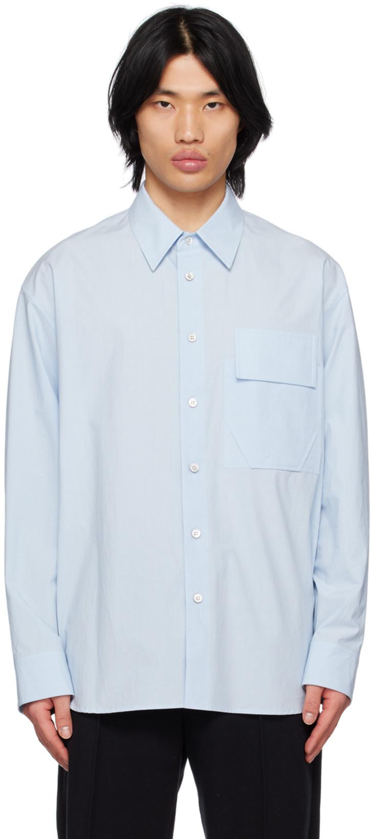 Blue Pocket Shirt by SOLID HOMME