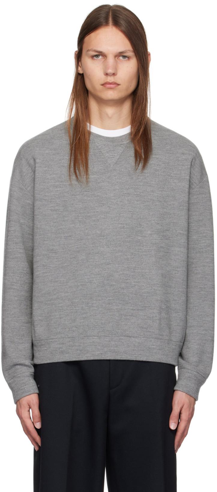 Gray Crewneck Sweater by SOLID HOMME