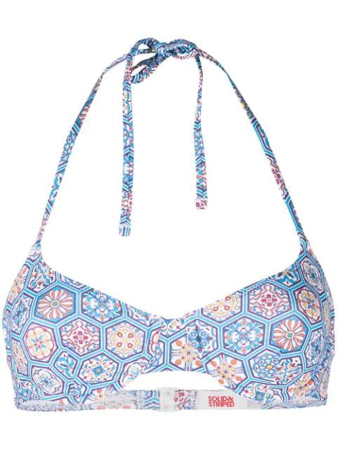 Ginger geometric bikini top by SOLID&STRIPED