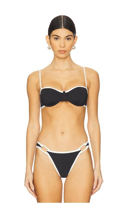 Solid & Striped Jordana Bikini Top in Black by SOLID&STRIPED